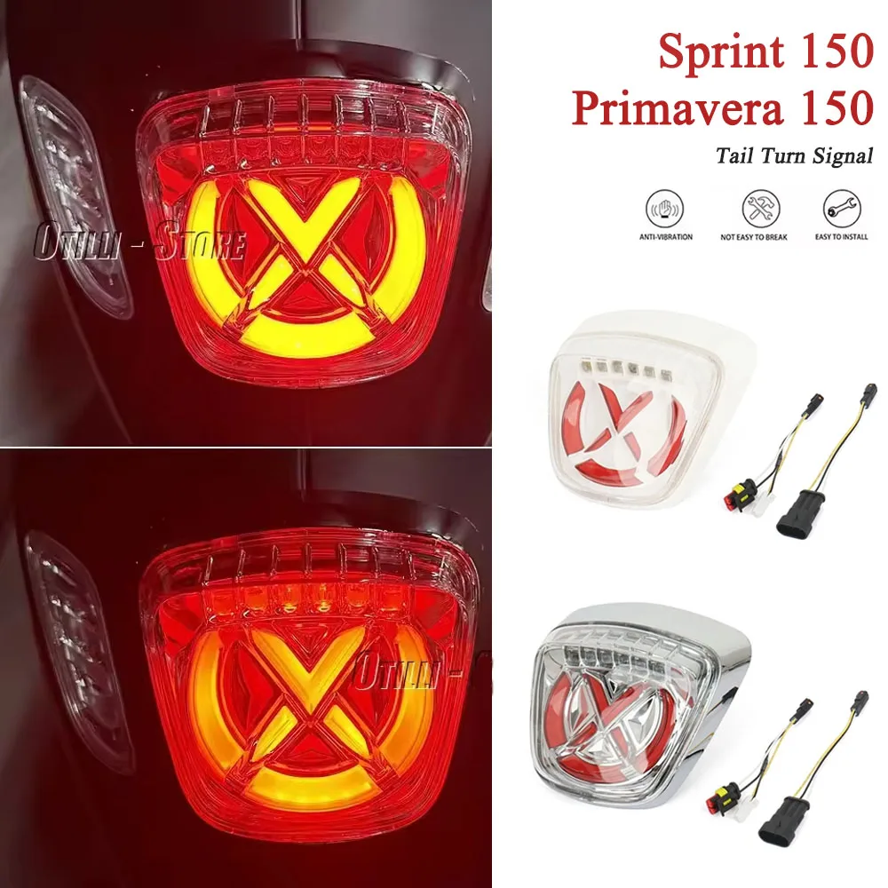 

Motorcycle Accessories LED Taillight Rear Tail Light Brake Stop Lamp Signal Indicator Blinker For Vespa Sprint 150 Primavera 150