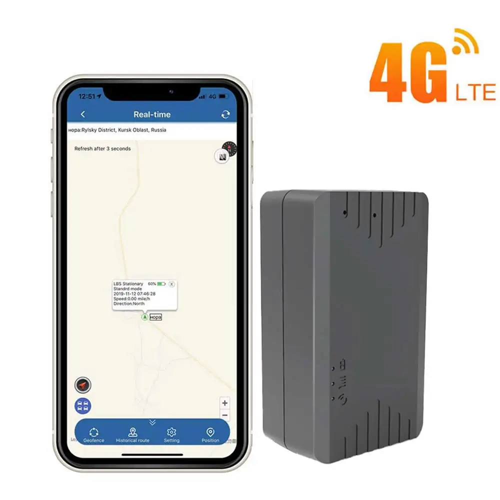 2026 BEST Car Tracker 4G Magnetic GPS Vehicle Tracker With 1500mAh/5000mAh Battery For Motorcycle Truck Business Fleet Free APP