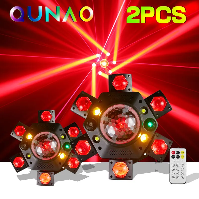 2025 2pcs LED Disco Magic Ball ไฟในร่ม Dj ตกแต่งมัลติฟังก์ชั่น Beam อุปกรณ์