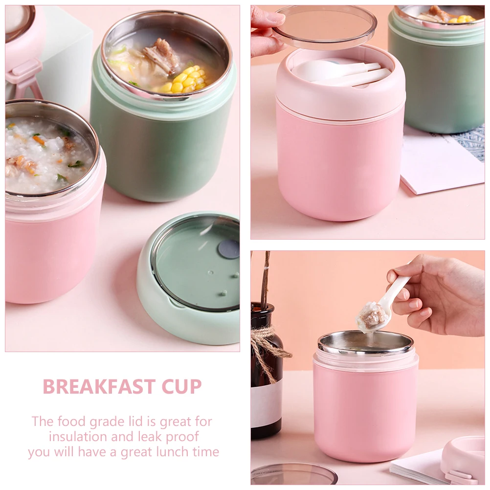 

Stainless Steel Soup Cup High Quality Insulated Food Grade Lid Leak Proof Wide Mouth Easy Cleaning Portable Meal Box Thermal