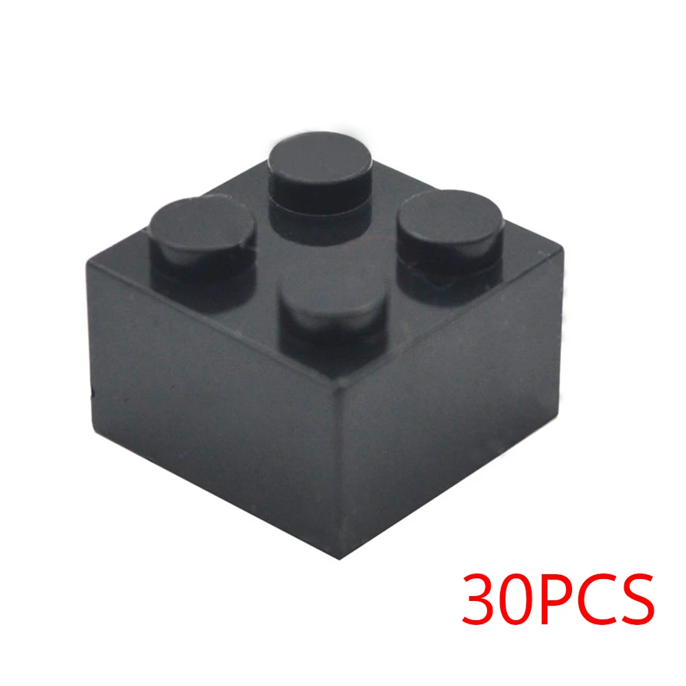 Blocs de construction à monter soi-même, 30 pièces, figurines épaisses, briques 2x2 points, taille créative éducative, Compatible avec les jouets en plastique, cadeau pour enfants
