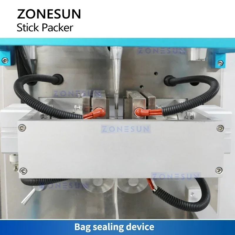 ZONESUN ZS-FS240LS Liquid Filling Sachet Packaging and Sealing Machine with Ketchup Pasta Sauce Packet Mixing Heating Coding