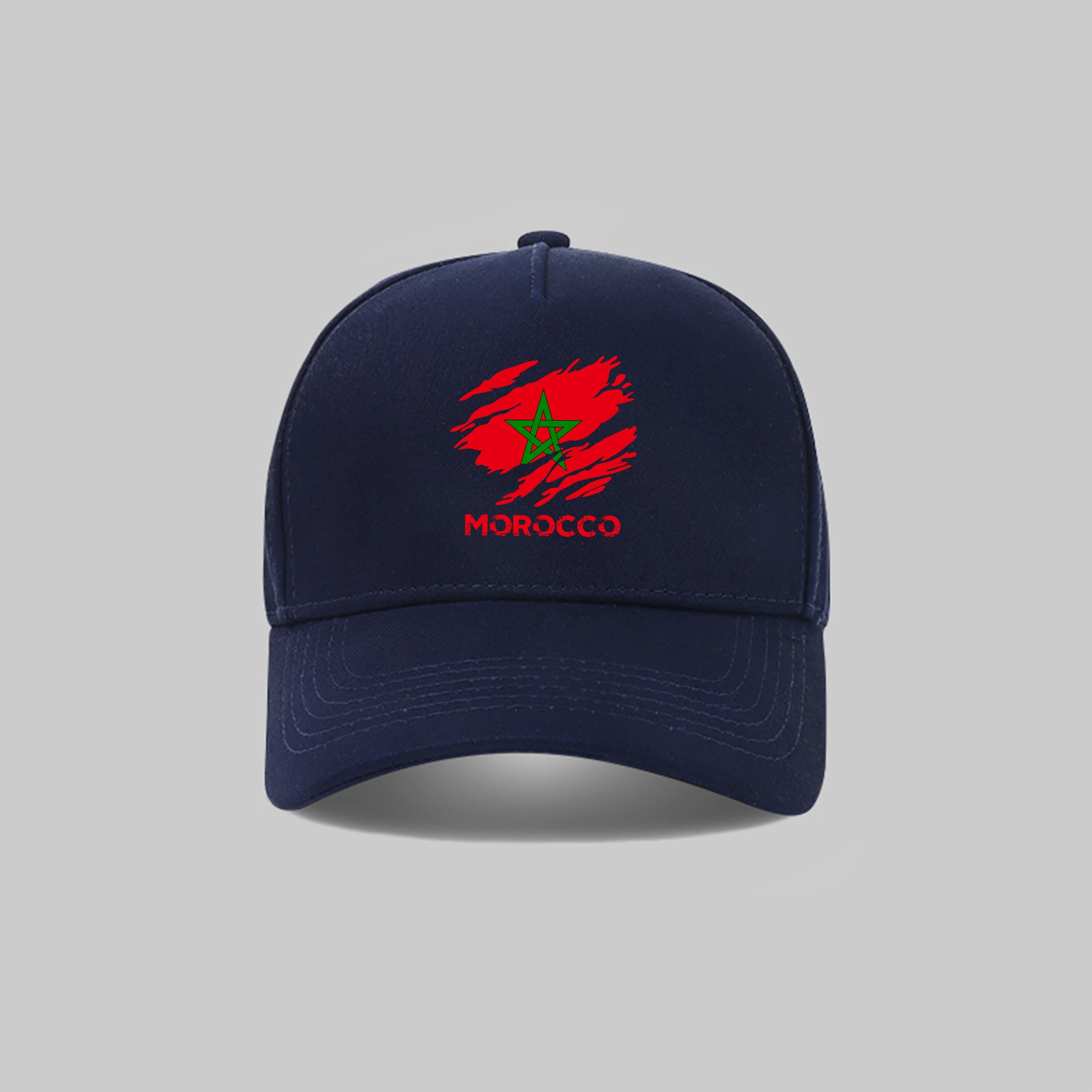 Moroccan Flag Adjustable Baseball Cap For Men & Women - Elegant Print, Cotton Blend, Lightweight & Washable - Perfect For Outdoo