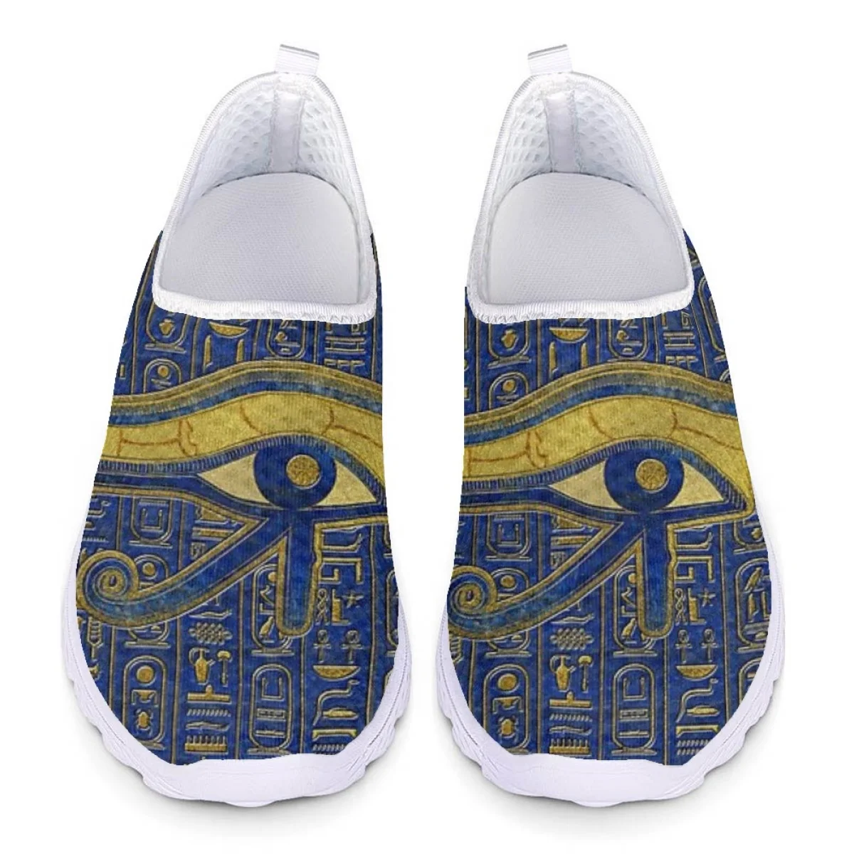 Egyptian Culture Design Women's Flats Shoes Casual Summer Ladies Lazy Loafers Shoes Woman Mesh Breathable Female Zapatos Mujer