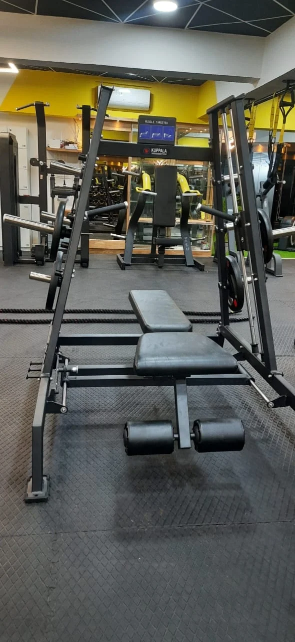 Commercial Guangdong Fitness Plate Loaded Incline Flat Bench Decline Multi Bench Power Smith Machine Dual System
