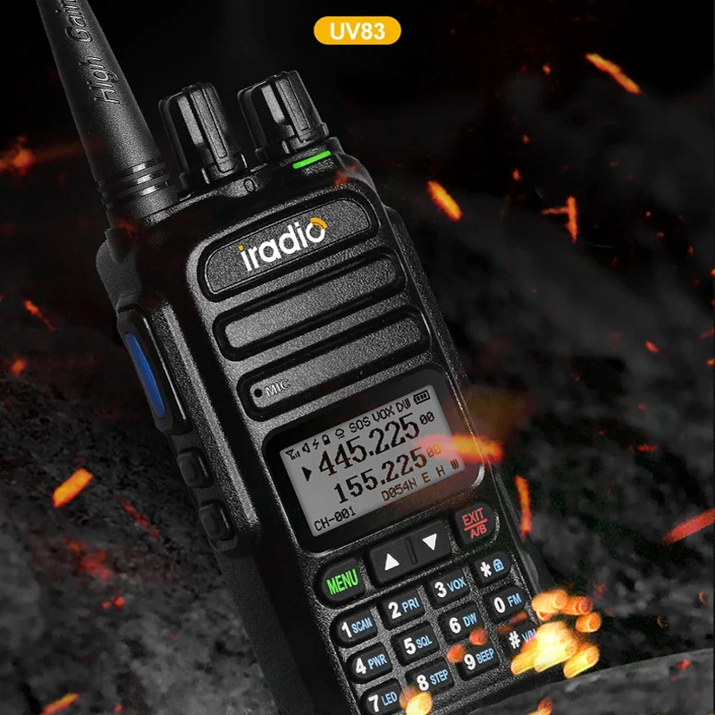 iradio UV-83 اسلكية تخاطب WALKI TALKI baofeng رباعية الموجات عالية الطاقة CB راديو Vhf Uhf CB هام راديو ترقية من UV-82 Radio4.5