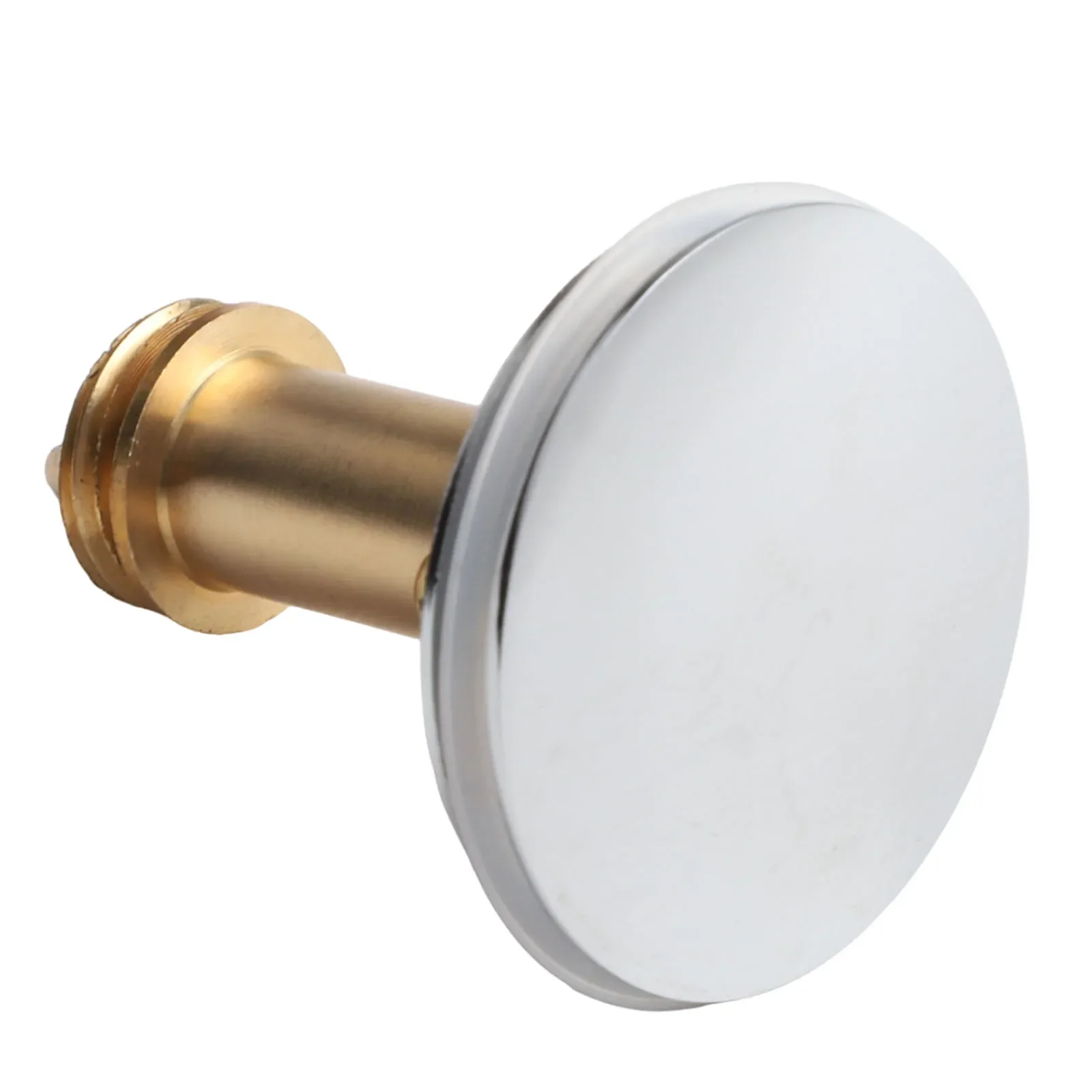 Drain Stopper Bathroom Sink Drain Stopper Kitchen Home Bathroom Silver Gold Solid Brass Bouncing Core For Kitchen Washbasins