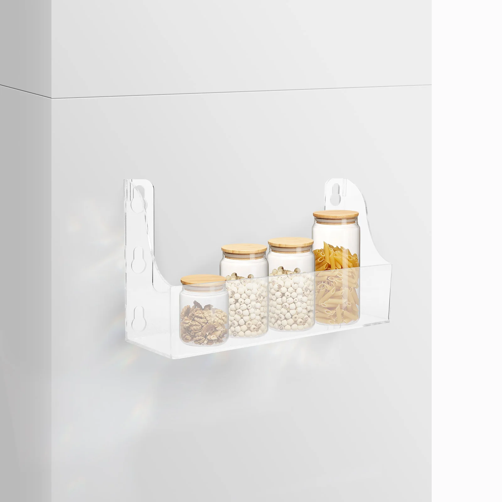 

1Pcs Refrigerator Beverage Rack Suction Storage Shelf Transparent Acrylic Drinks Organizer Fridge Display Holder Easy Install