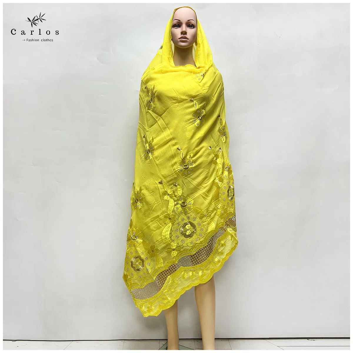 2024 High Quality Hot Sales African Muslim  Scarf 100% Cotton Scarf African Women Hijab Scarf Dubai Scarf on Wholesale price