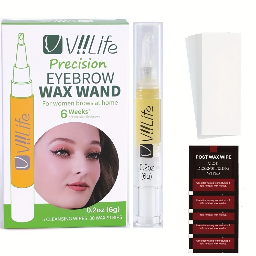 1pc Viilife Gentle Hair Removal Wax for Sensitive Skin, Fast-Acting Soft Wax for Eyebrow and Upper Lip,Suitable for Body, Cheeks