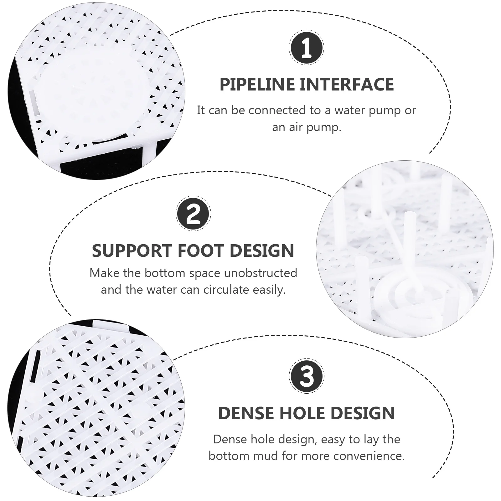 

10 pcs Filtering Pad Board Aquarium Multi-Hole Design Fish Tank Isolation Plate Sand Dividing Board Bottom Filter Pad Pet