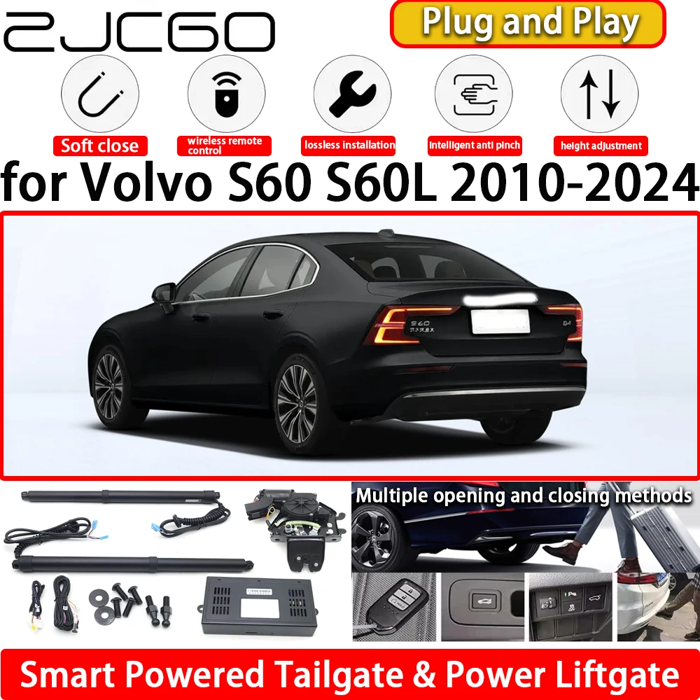 ZJCGO for Volvo S60 S60L 2010-2024 OEM Automatic Electric Powered Tailgate Power Liftgate Tail Gate Lift Kit System Plug & Play