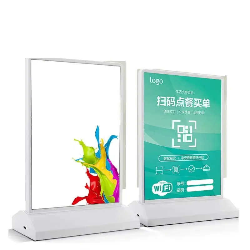 

A4 Desktop Advertising Light Box Acrylic Flash Light Emitting Diode Lamp Stand Display Stand Display Stand Trade Show Equipment