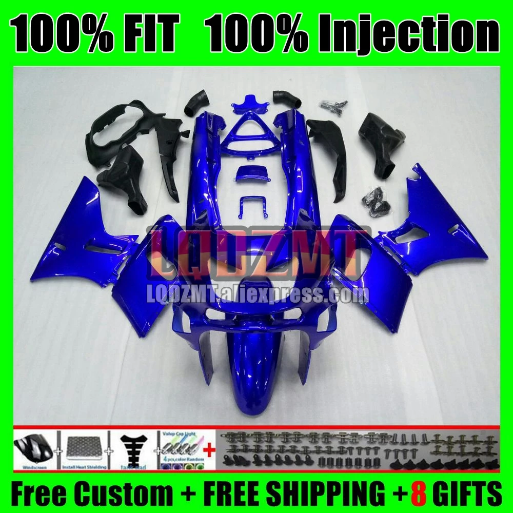 OEM Body For KAWASAKI NINJA ZZR 400 ZZR400 93 95 96 97 98 99 Glossy blue 77No.17 ZZR-400 2000 2001 2002 2005 2006 2007 Fairing