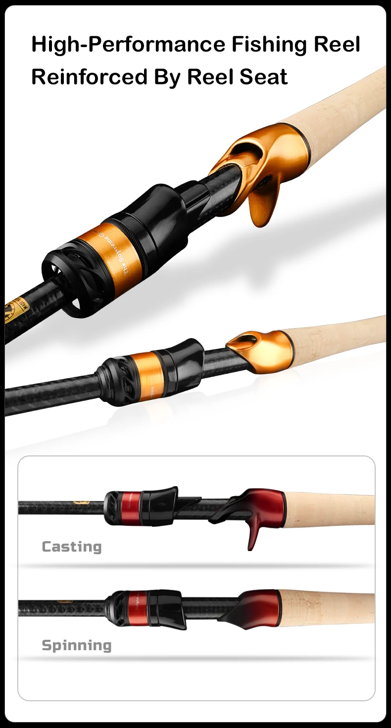 PURELURE NEUE Teleskopstange 1,86 m 2,10 m ML Power BFS 7ft Reisestange Forelle Spinning Casting Solid Tip Carbon Kleiner Köder Barschstange – Detail 9