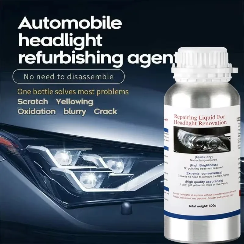 100/ 200/ 800ml Car Headlight Restoration Liquid Car Headlight Polishing Evaporator Liquid Headlight Headlights Liquid
