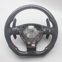 Real Carbon Fiber Steering Wheel for VW Volkswagen Golf 5 Mk5 GTI 2003-2009 Jetta Bora R36 R32 EOS Passat B6 With Shift Paddles