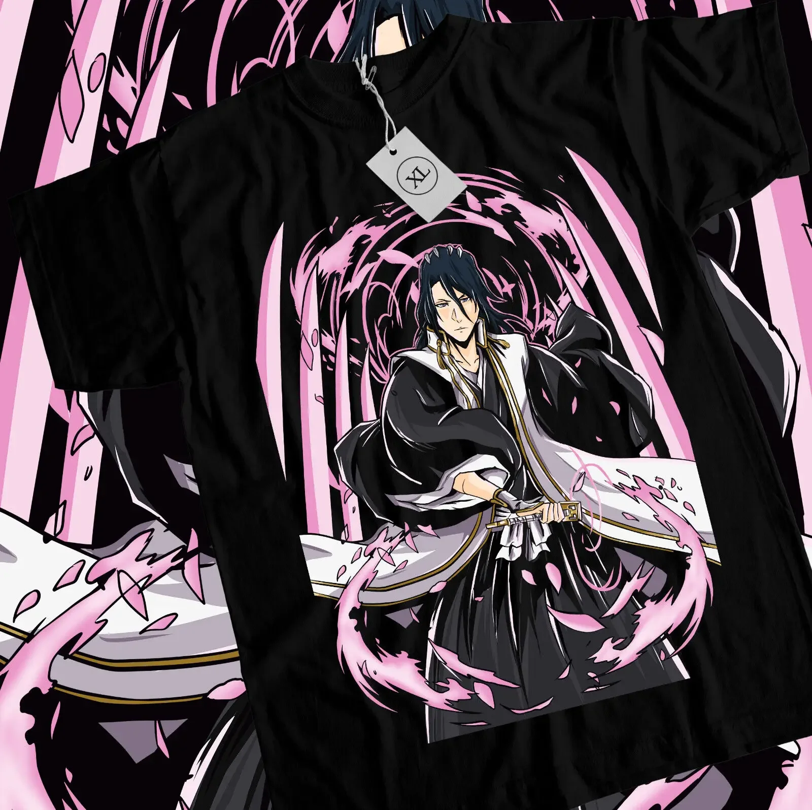 Byakuya Kuchiki T-Shirt Bleach Shirt Manga Strip Anime Graphic Tee All Size