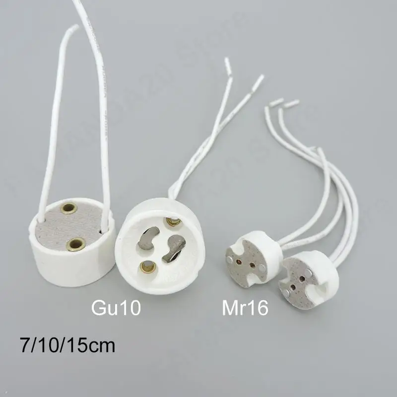 GU10 MR16 MR11 GU5.3 G4 lamp holder socket base adapter Wire silicone Connector Socket for LED Halogen Light M20