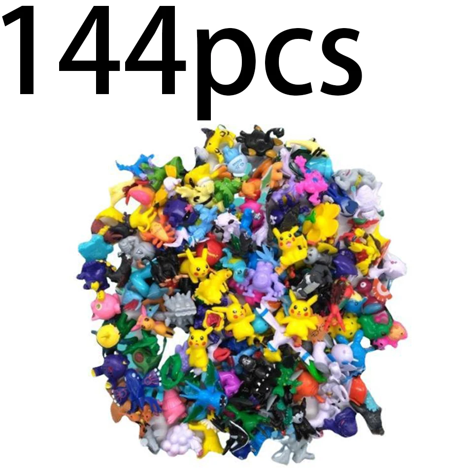 24/144 stücke Pokemon Action figur Spielzeug Mini Figuren Modell Spielzeug Pikachu Anime Kinder Puppe Geburtstags geschenke 2-4cm