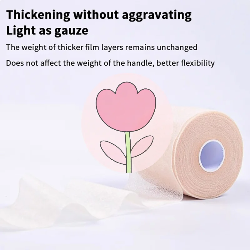

(LA).[LA]2/1 Roll PU Sponge Tennis Badmintion Racket Overgrip Shock-absorbing Film + Base Handle Membrane Damping Grip Skin