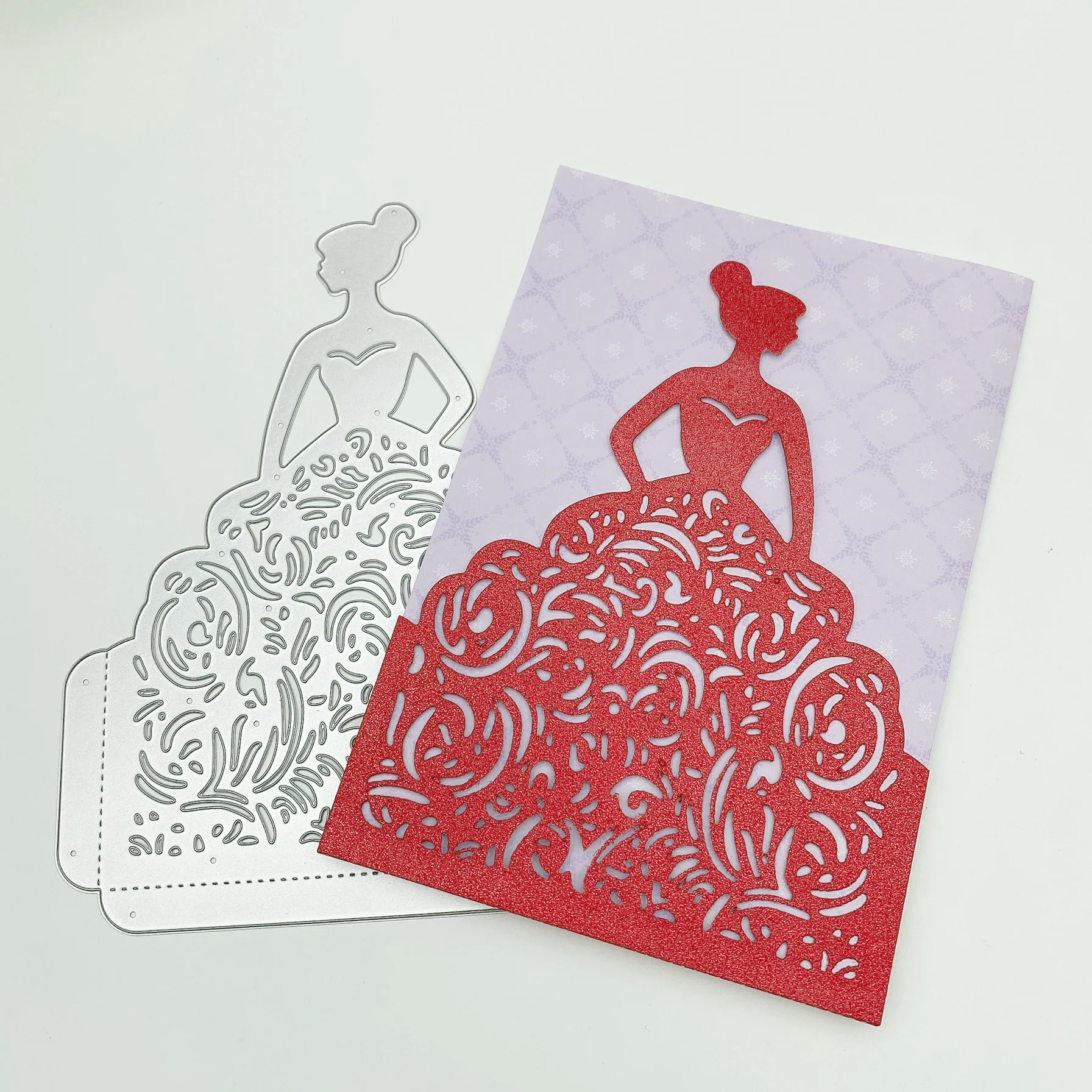 Girl Bride Metal Cutting Dies Template Stencils For Wedding Invitation Card Making Scrapbooking DIY Paper Craft Gift