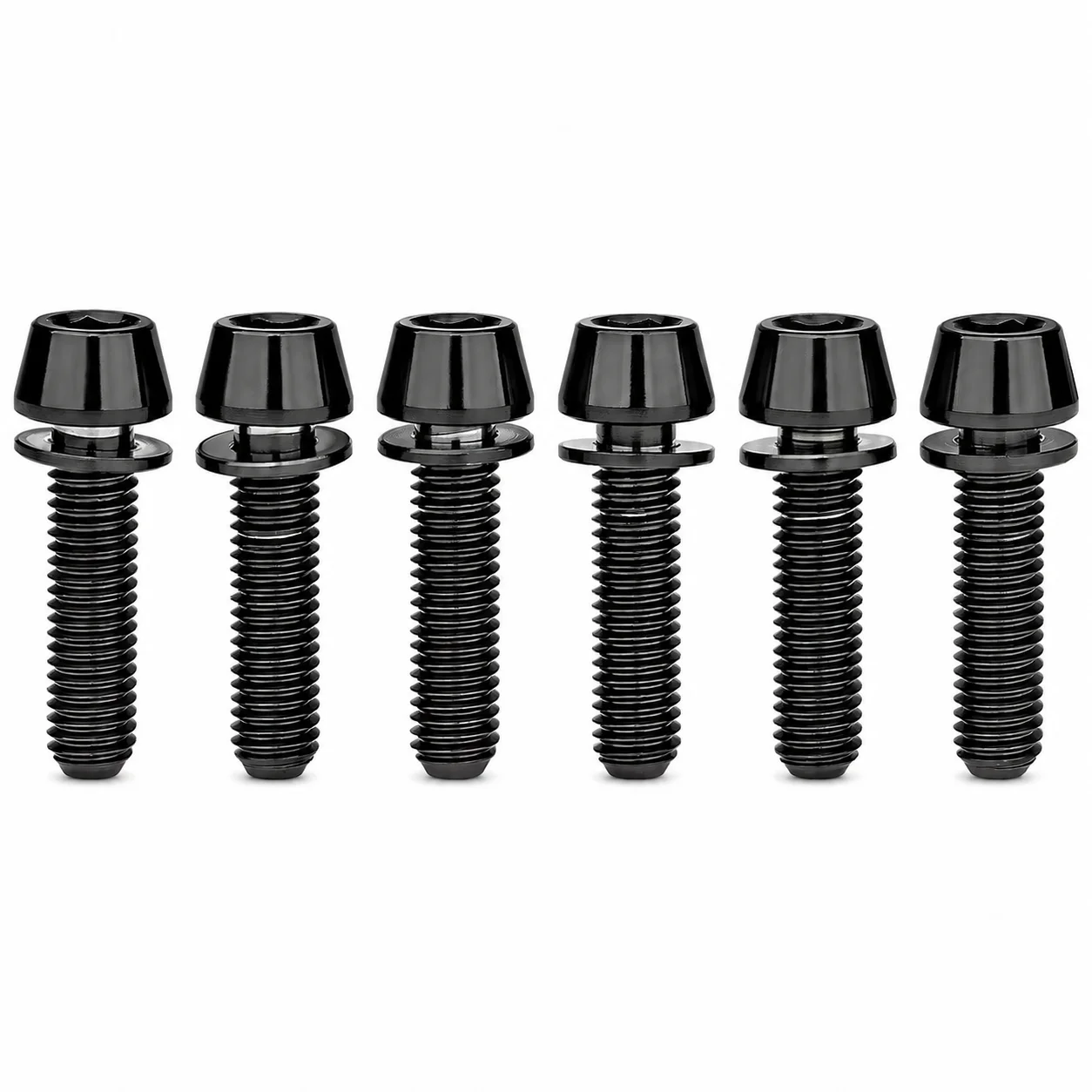 Universal Bike Handlebar Stem Screw 6PCS M5/M6 20mm Bolts With Matching Washers Anti-Rust Fastener For Mountain Road Bicycle Cyc