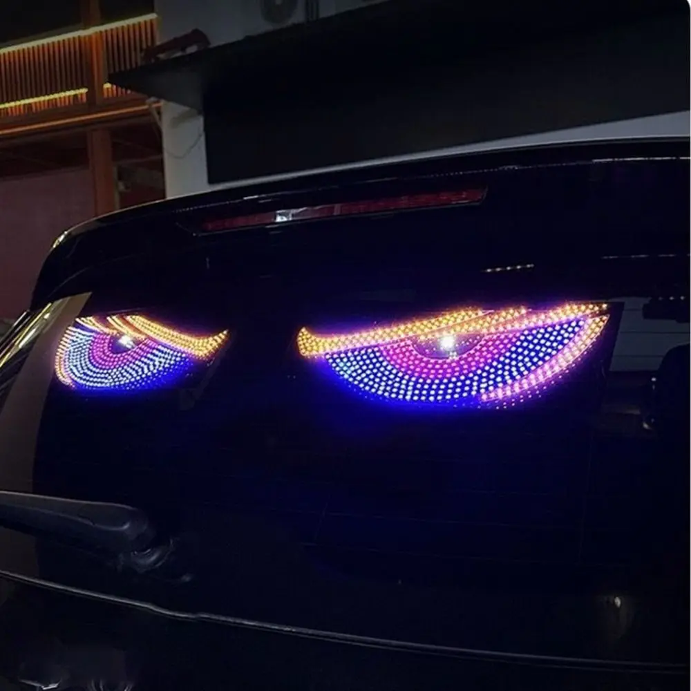 LED Display Devil Eyes Light Cool Flashing Animated Car Truck Eye 5 V Matrix Pixel Panel Truck Devil's Eye Light