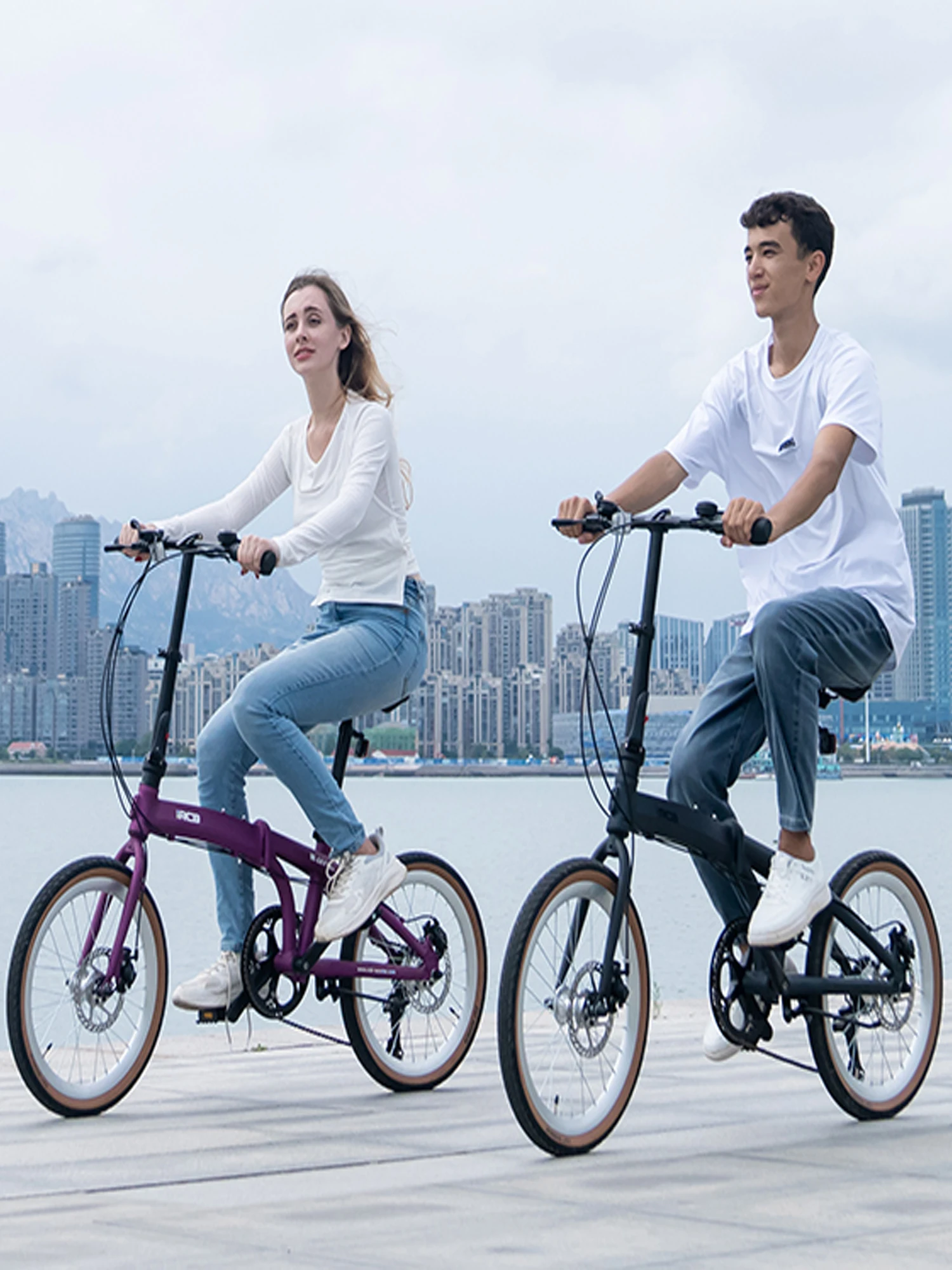 RCB Klapprad 20 Zoll Leichter Aluminiumrahmen 7-Gang Faltbares Fahrrad für Erwachsene Jugendliche Stadtpendler GK4