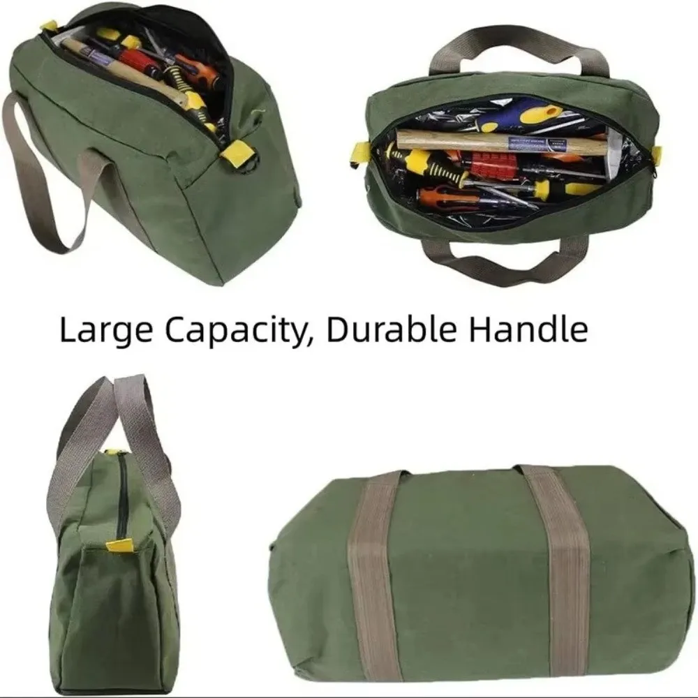 Durable Thick Canvas Tool Storage Bag Large capacity Handbag Hardware Tool Organizer Portable Hand Tool Auto Repair Tool Kit