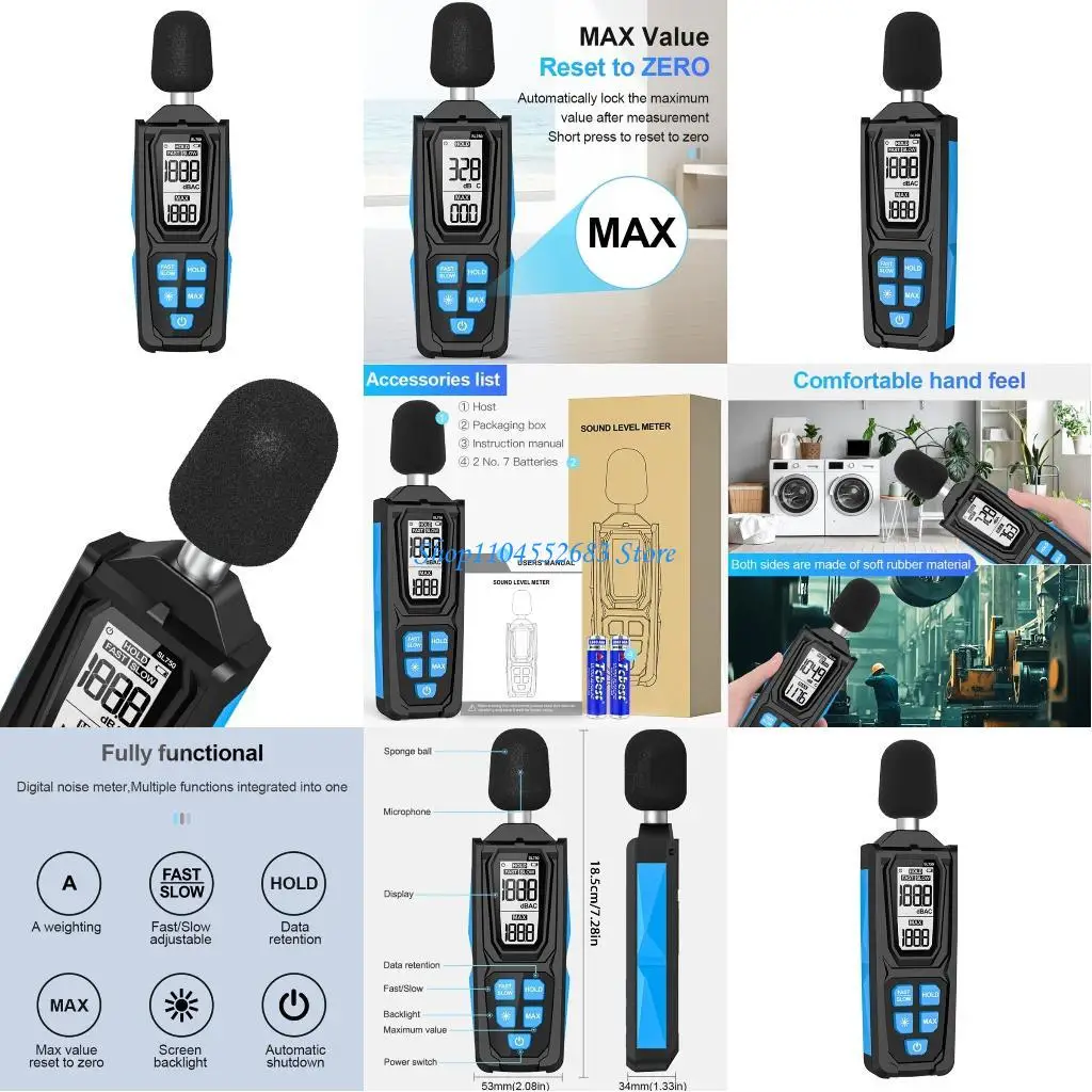 

Y6GD Professional Noise Measuring Device with Fast Slow Responses Sound Level Meter