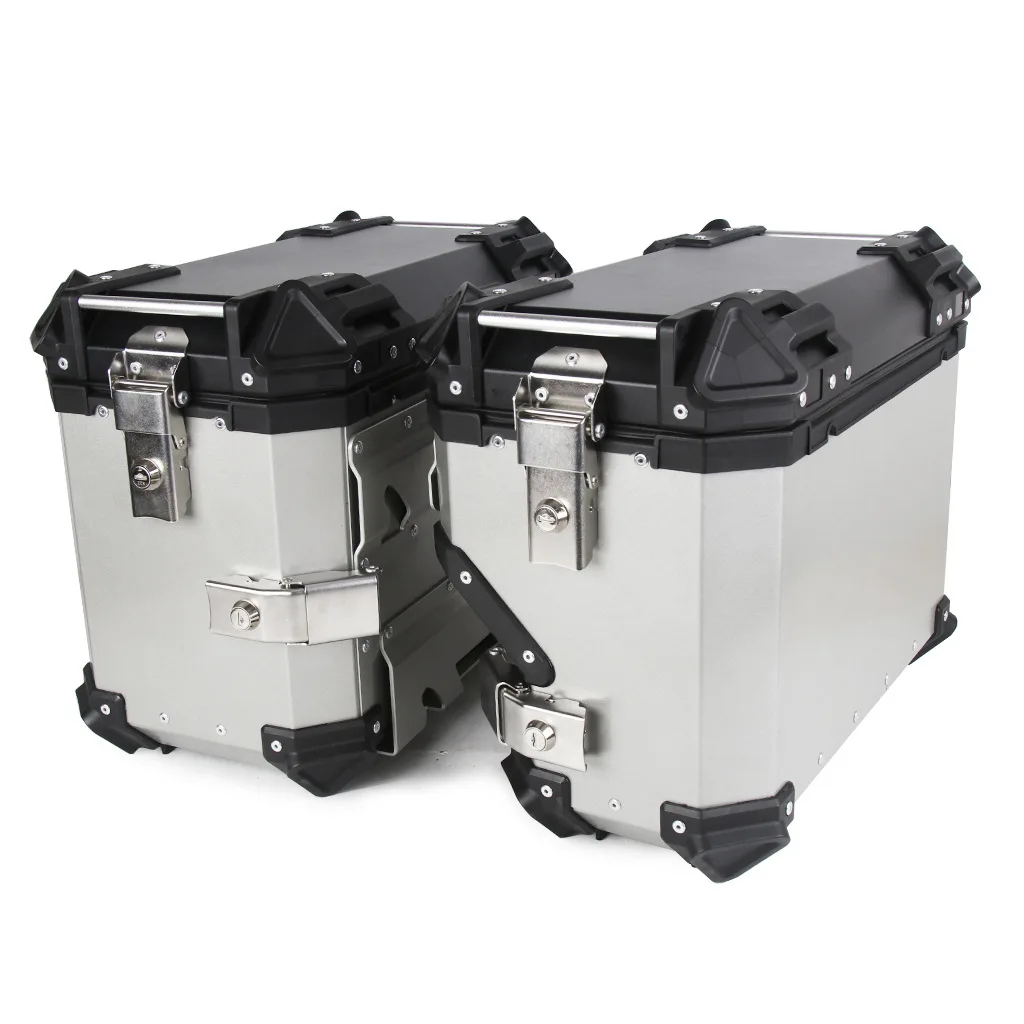Black/Silver 38L Motorcycle Aluminum  Luggage Side Case  Side Box for 1200GS 1250 2016-2020