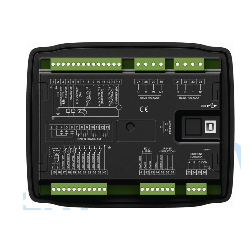 Imagem -04 - Painel de Controle Original Smartgen Display Controlador do Gerador Hgm6110n Hgm6120n 6110u 6120u 6120nc Lxc6120n