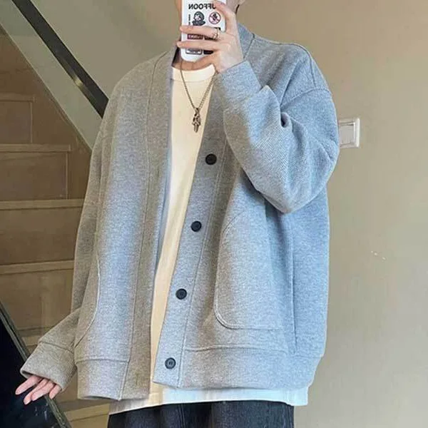 

Кардиган, мужская весенняя свободная толстовка с длинными рукавами, американский модный бренд, универсальный мужской красивый наряд