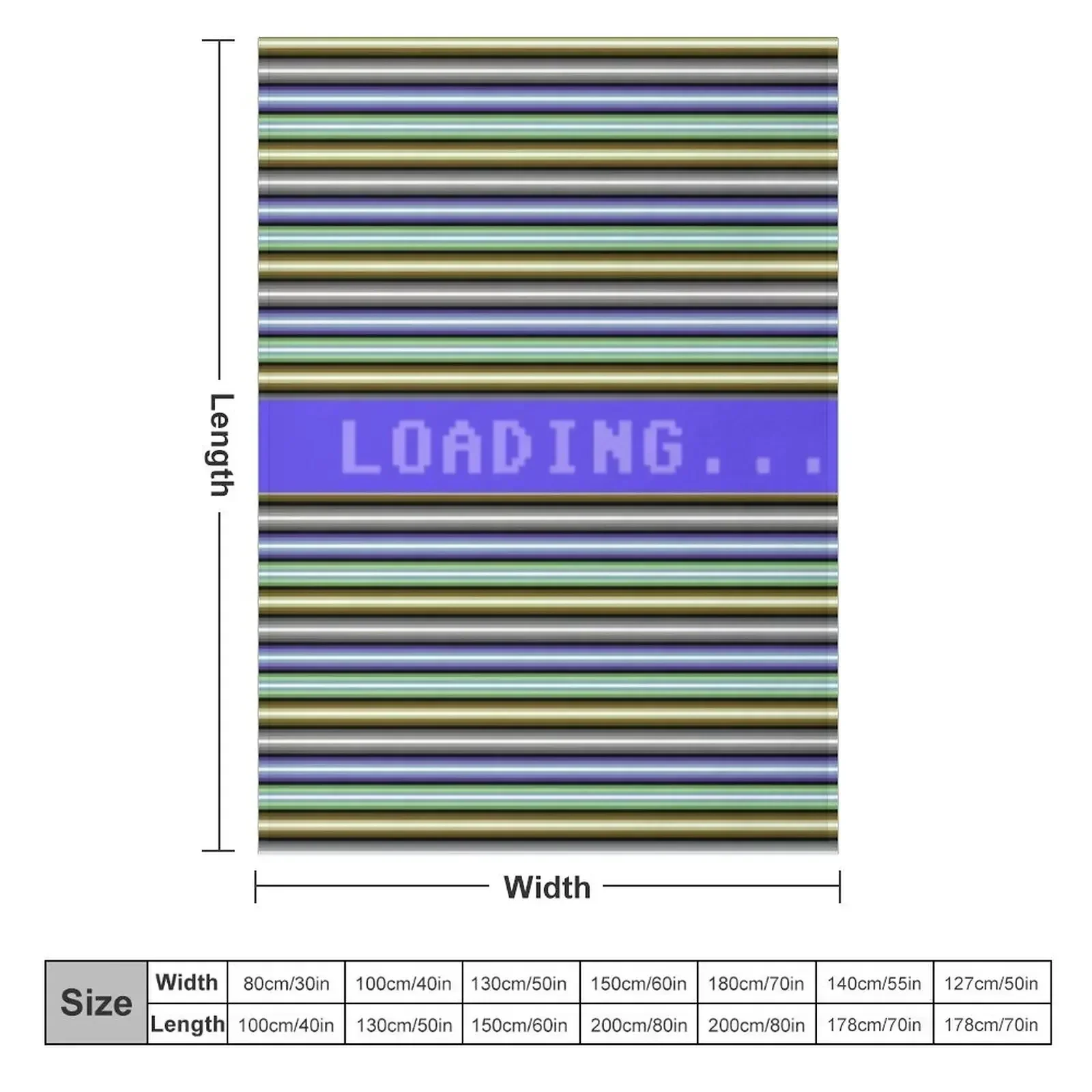 Commodore 64 Raster Bars Throw Blanket Thin Personalized Gift manga Shaggy Nap Soft Blankets