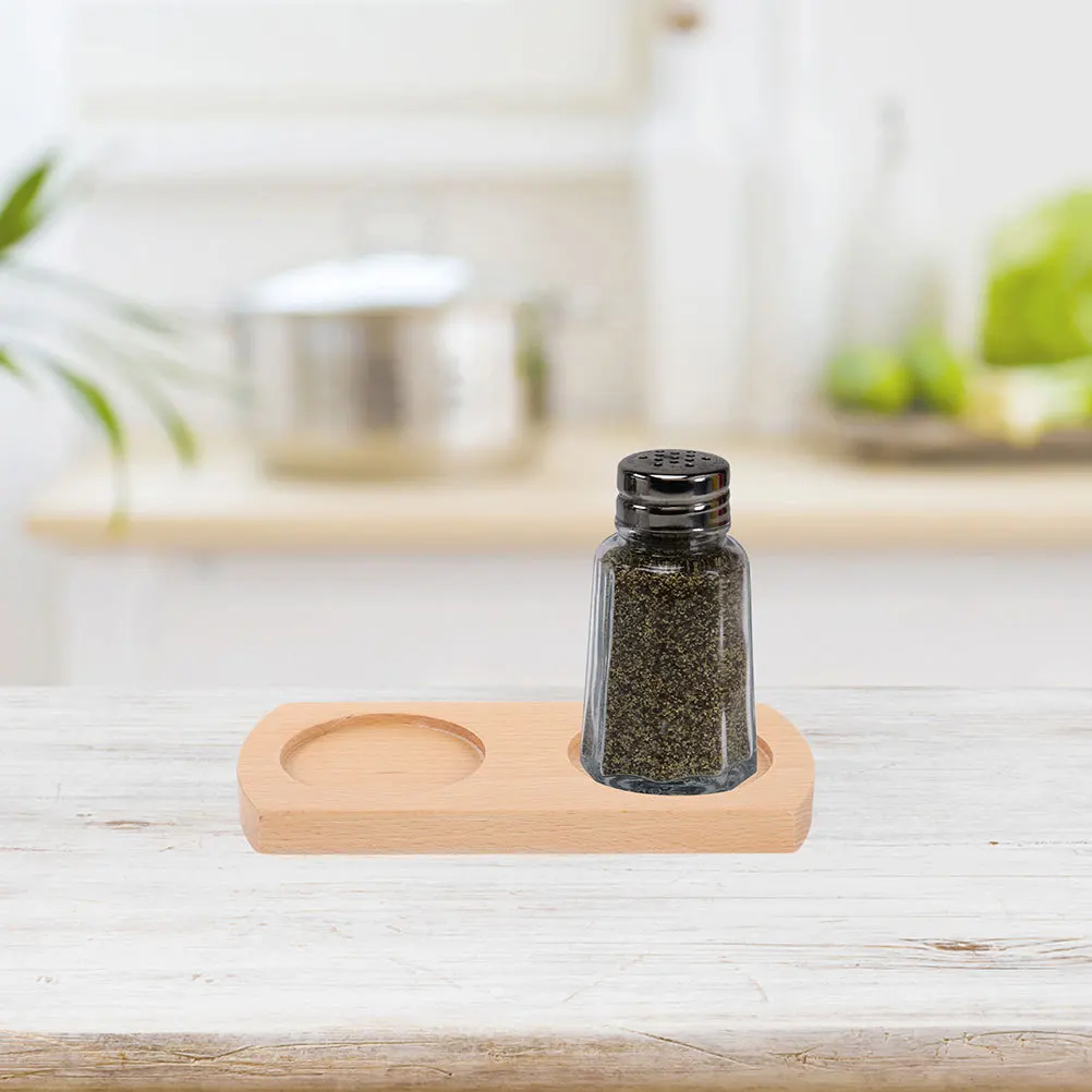 2 قطعة صينية فلفل من الخشب الصلب مريحة غير قابلة للانزلاق لحماية السطح ملحقات المطبخ الأنيقة صينية فلفل #6