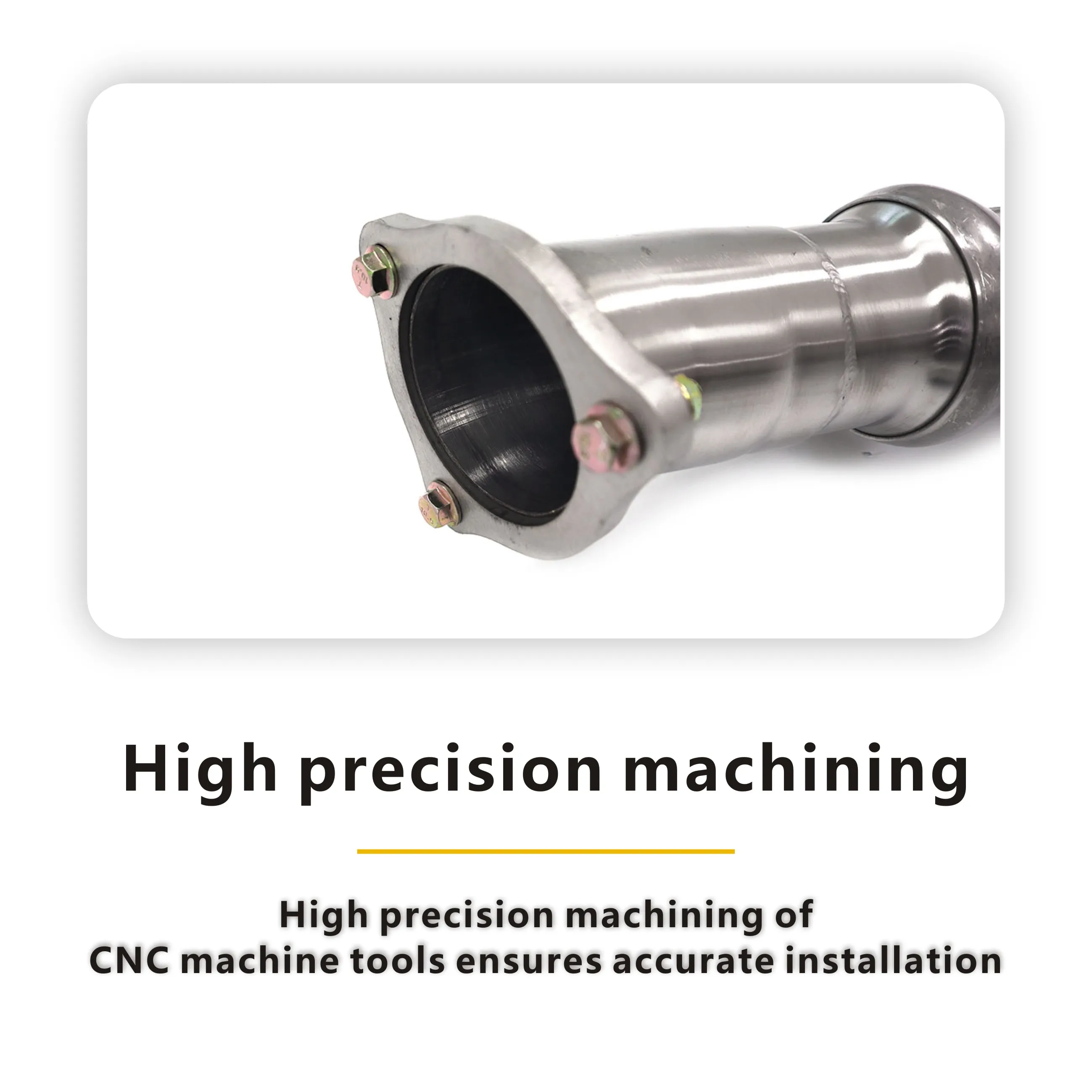 Peças de reposição oem tubo ressonante para porsche cayenne turbo 958.1 4.8t tubo de escape de aço inoxidável