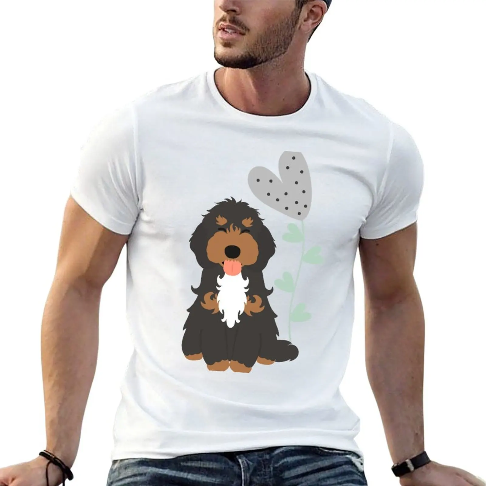 Camiseta Love Black and Tan Tricolor Cockapoo Cavapoo Cavoodle, camiseta informal para hombre, camiseta de diseñador