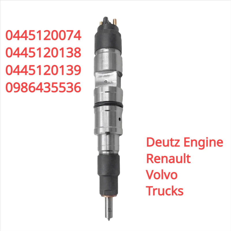 

0445120074 0445120138 0445120139 0986435536 New Diesel Fuel Injector for Deutz Renault Volvo Truck