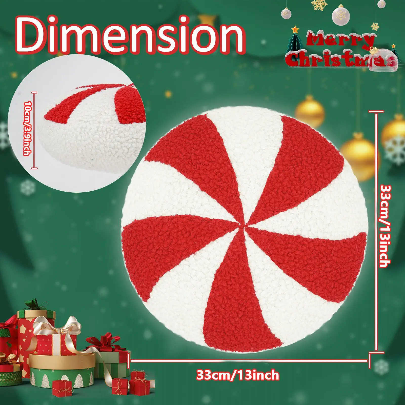 2024 New candy pillow 3D candy plush pillow pillow creative Christmas decoration decorative candy pillow for people