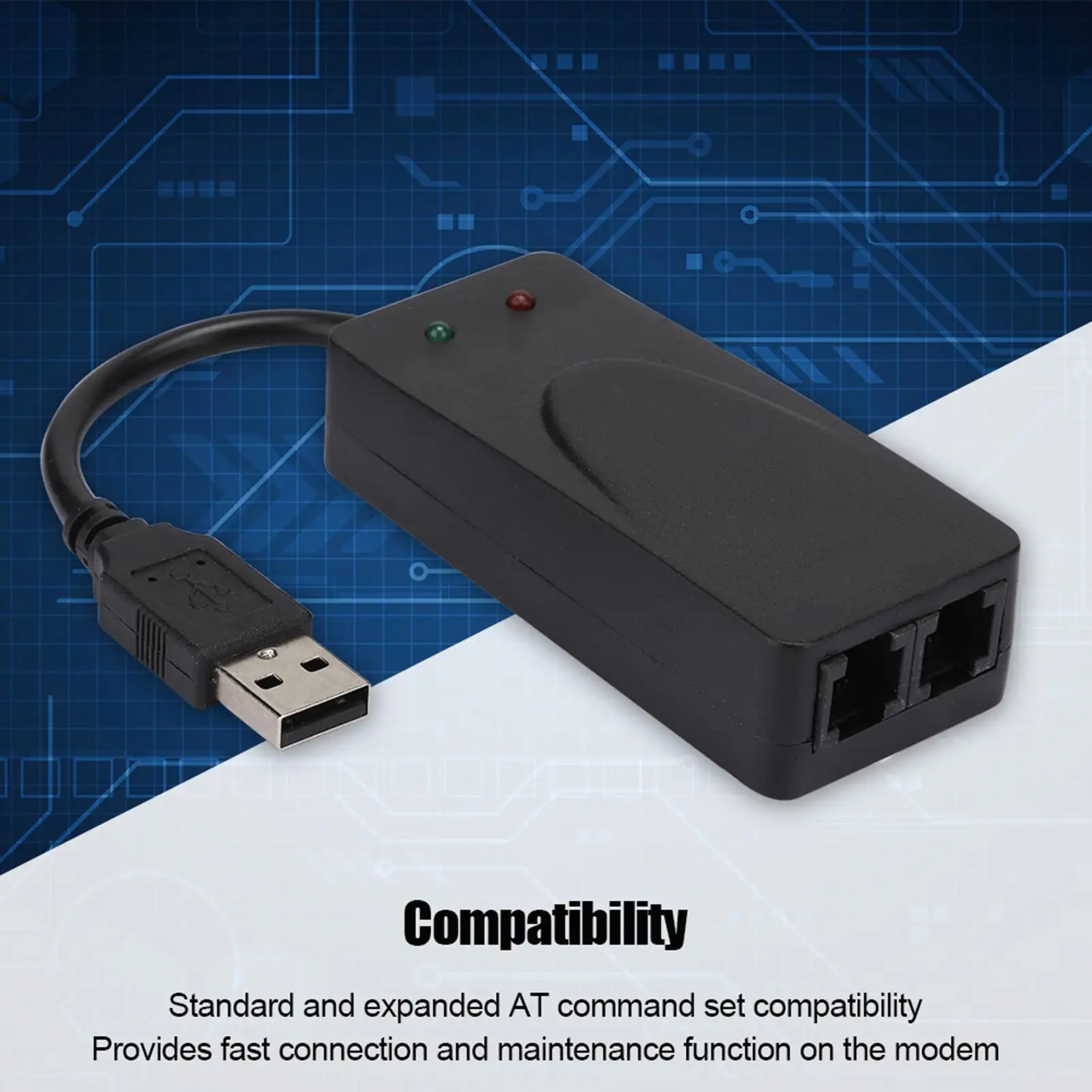 Controlador de módem externo USB2.0 56K para win 7/8/10/XP