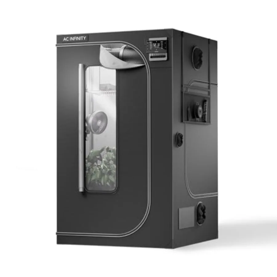 

844 Advance Grow Tent 4x4 Thickest 1 Poles 2000D Mylar Canvas Lab-Tested Highest Reflectivity Largest Zipper Window Co