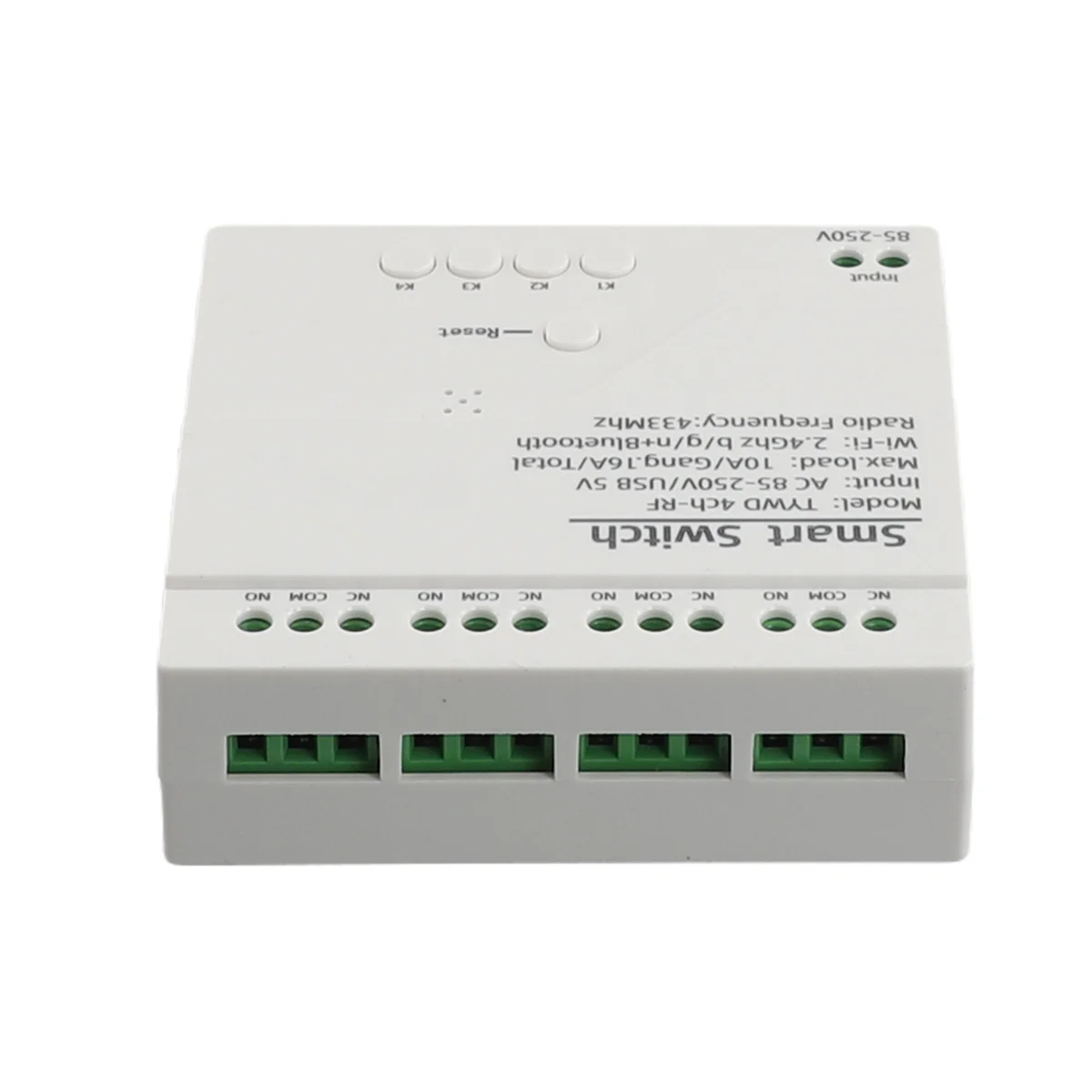 Graffiti WiFi Module 4-Channel WiFi Tap Self-Locking Module with RF 4-Channel AC 85-250V with Enclosure