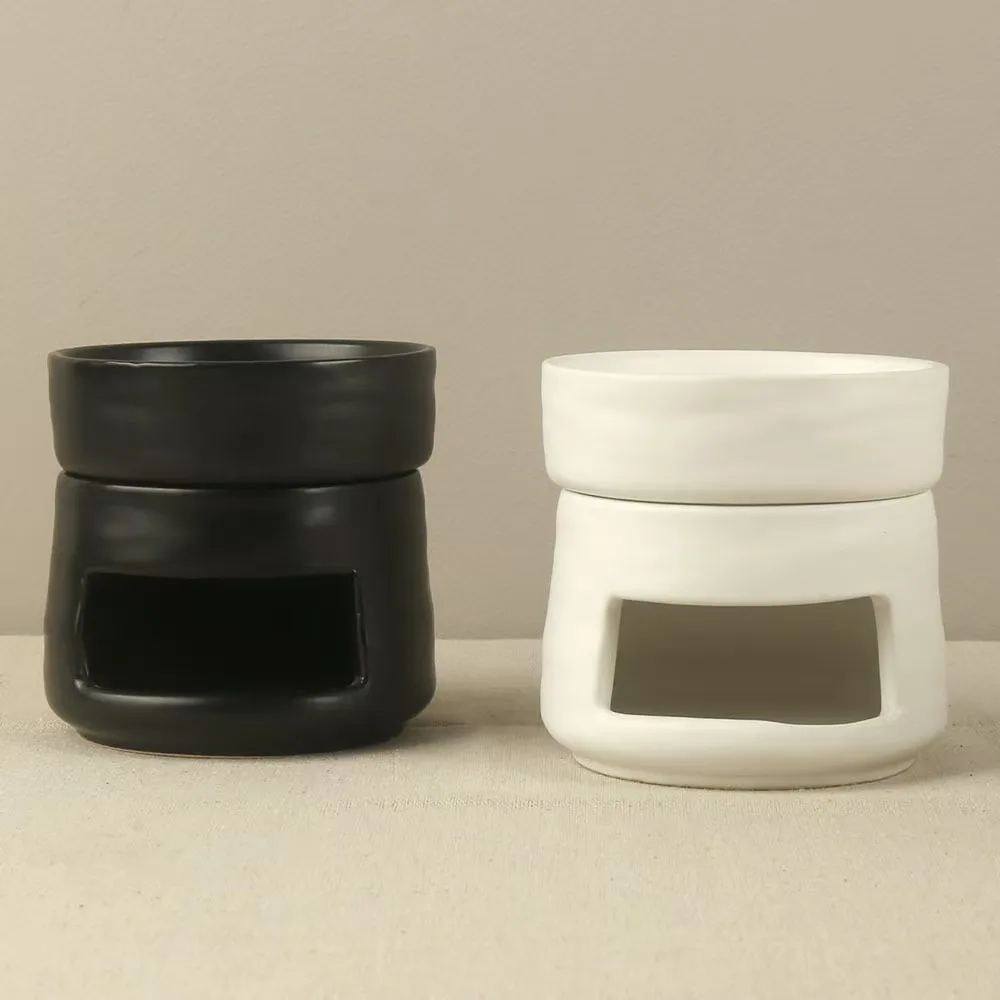 new Ceramic Candle Holder Wax Melt Oil Burner Diffuser Fragrance Tray Aromatherapy Furnace Candlestick Home Decoration