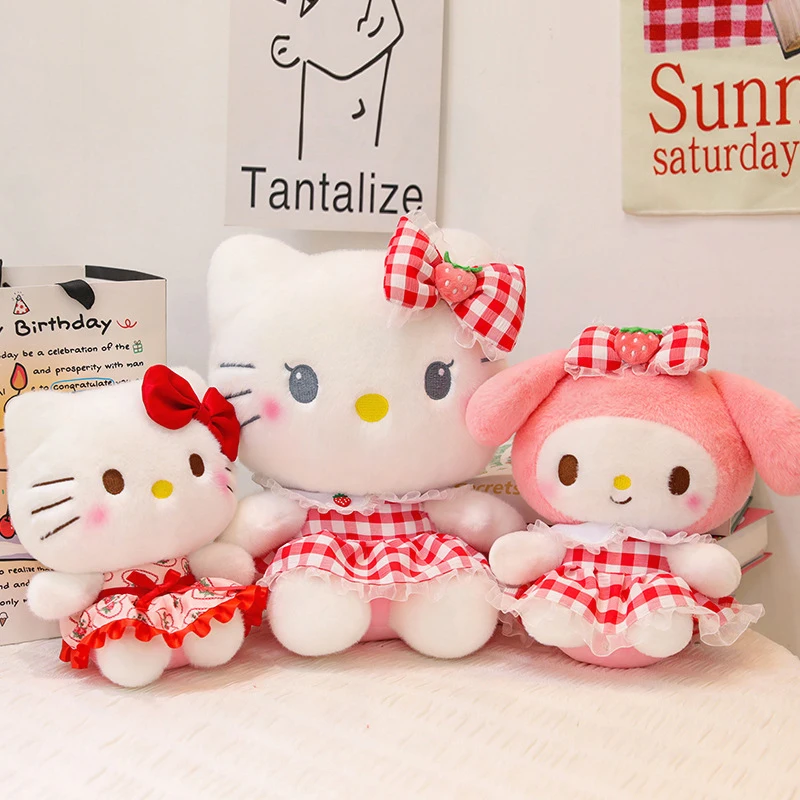 

New Rose KT Cat Plush Toy for Kids Birthday Gift Soft Stuffed Animal Doll Melody Sound Ragdoll Cross Border Wholesale