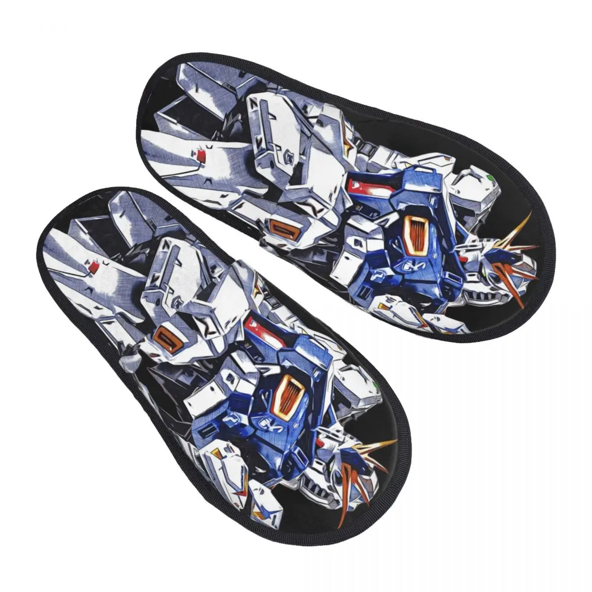 

Custom Print Women G-Gundams Cool House Slippers Cozy Warm Anime Memory Foam Fluffy Slipper Indoor Outdoor Shoes