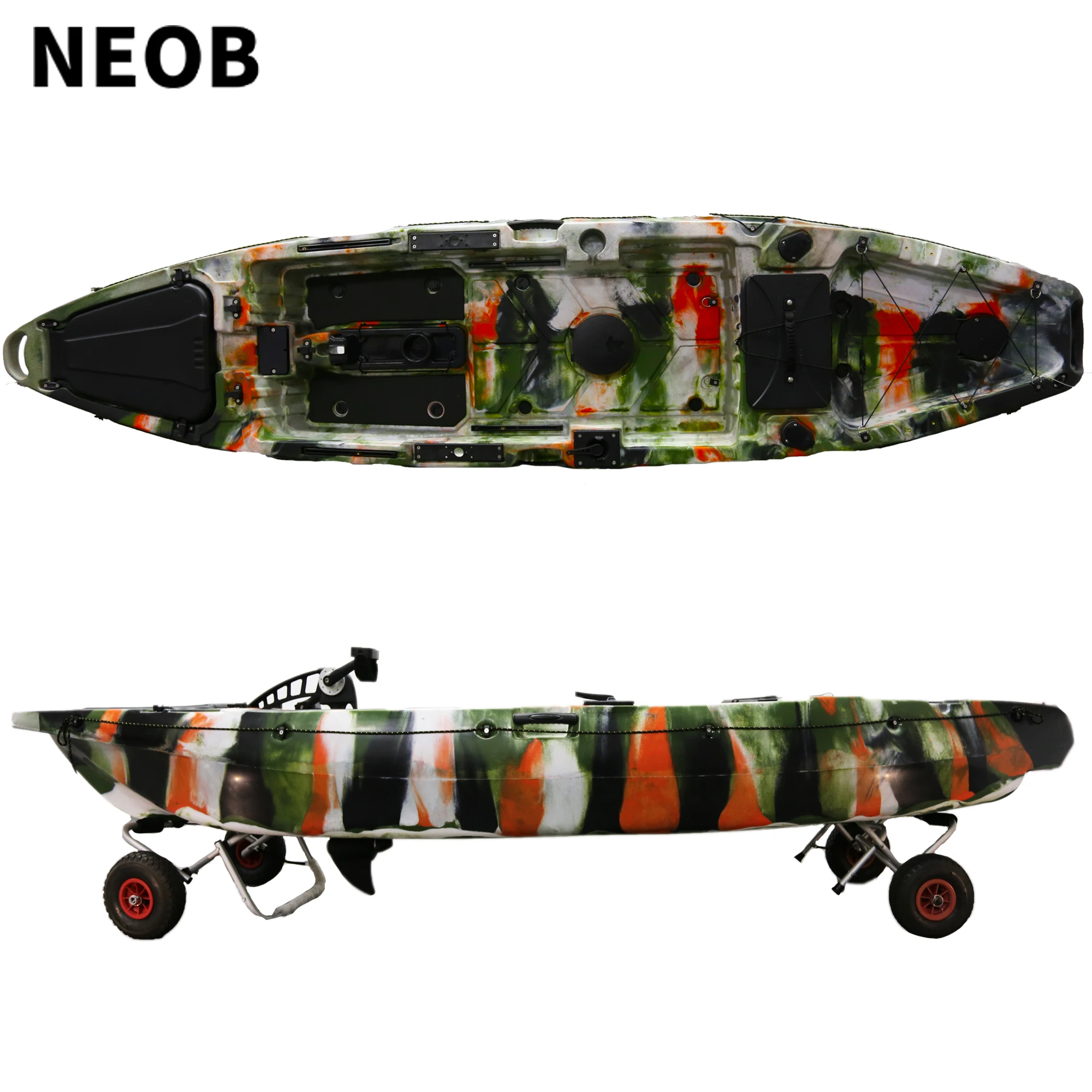 NEOB Kayak Oem Logo Single Fishing Speed Canoe/kayak Rowing Boats Sit On Top Touring Kayak
