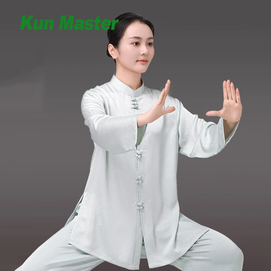 Kun Master Kung Fu Uniform Martial Arts Tai Chi Clothing Unisex Long Sleeves for Summer Chinese Traditional Clothes