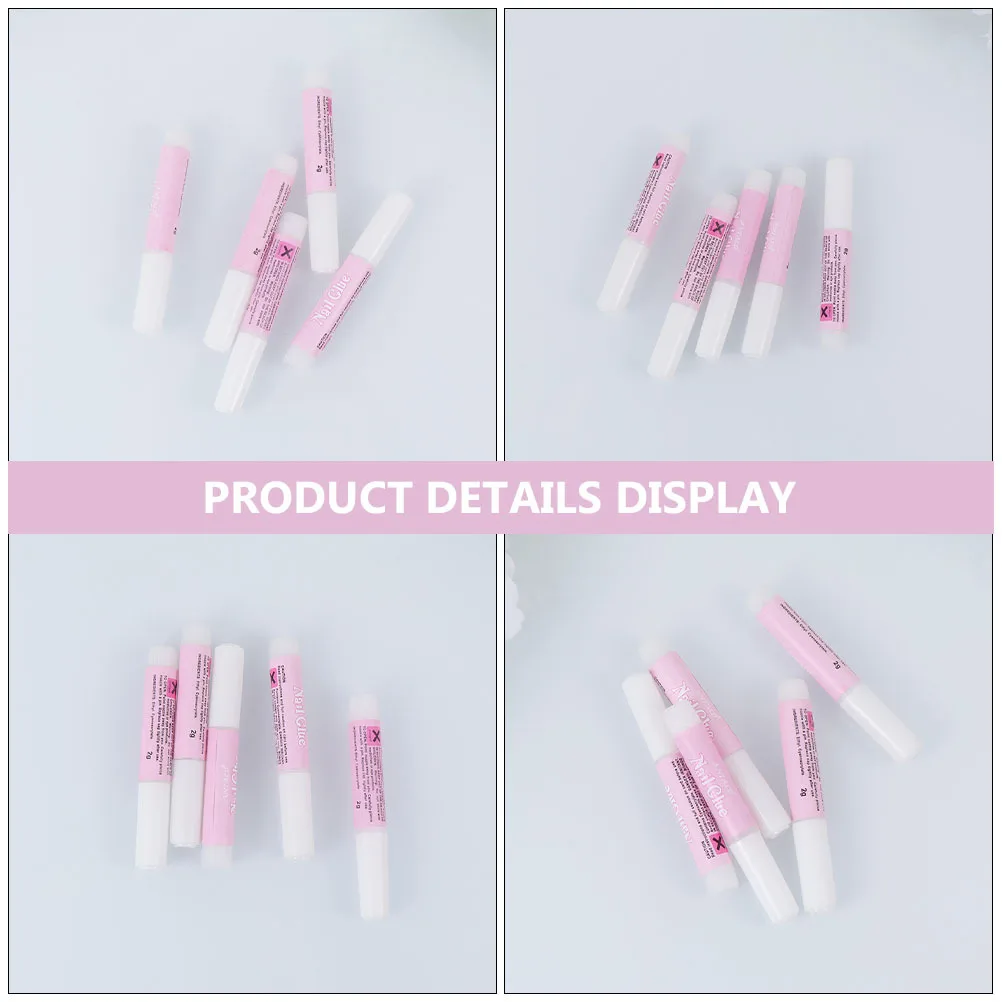 

25Pcs Nail Glue Professional Safe Fast Drying Nail Art Adhesive Perfect for False Tips Rhinestones Manicure Salon Use Strong