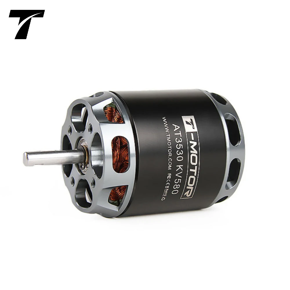 T-MOTOR AT3530 KV580 4S 6S 24V Outrunner BLDC Motor 1400W High Power for RC Fixed Wing Aircraft Drone